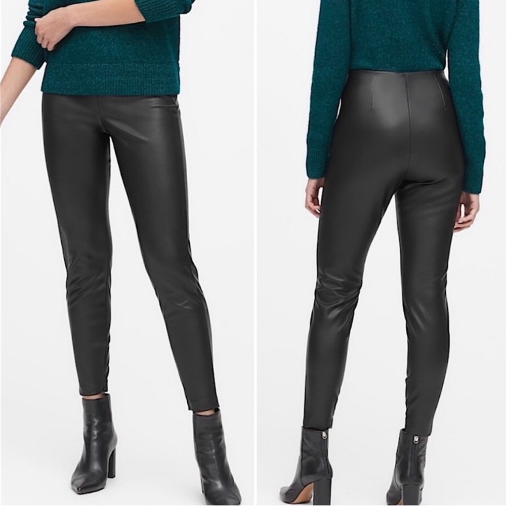 Banana Republic Devon Vegan Leather Pants Leggings 6